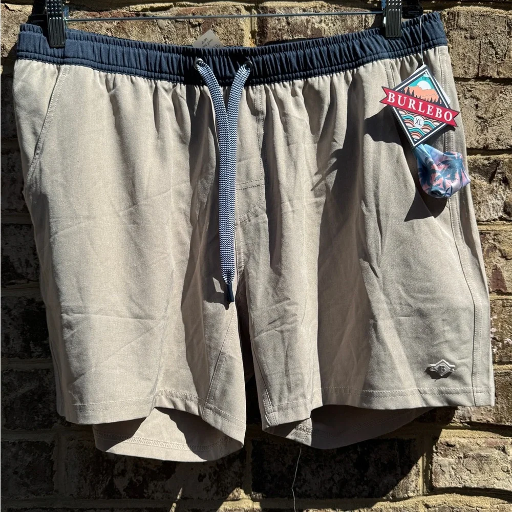 BURLEBO Tan Shorts with Liner - Picture 1 of 7
